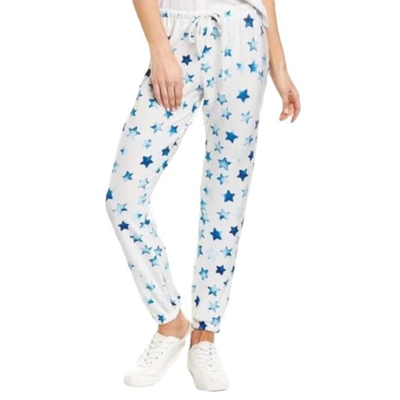 Chaser NWT star pattern pull on jogger lounge athleisure pants size extra large - Picture 1 of 11